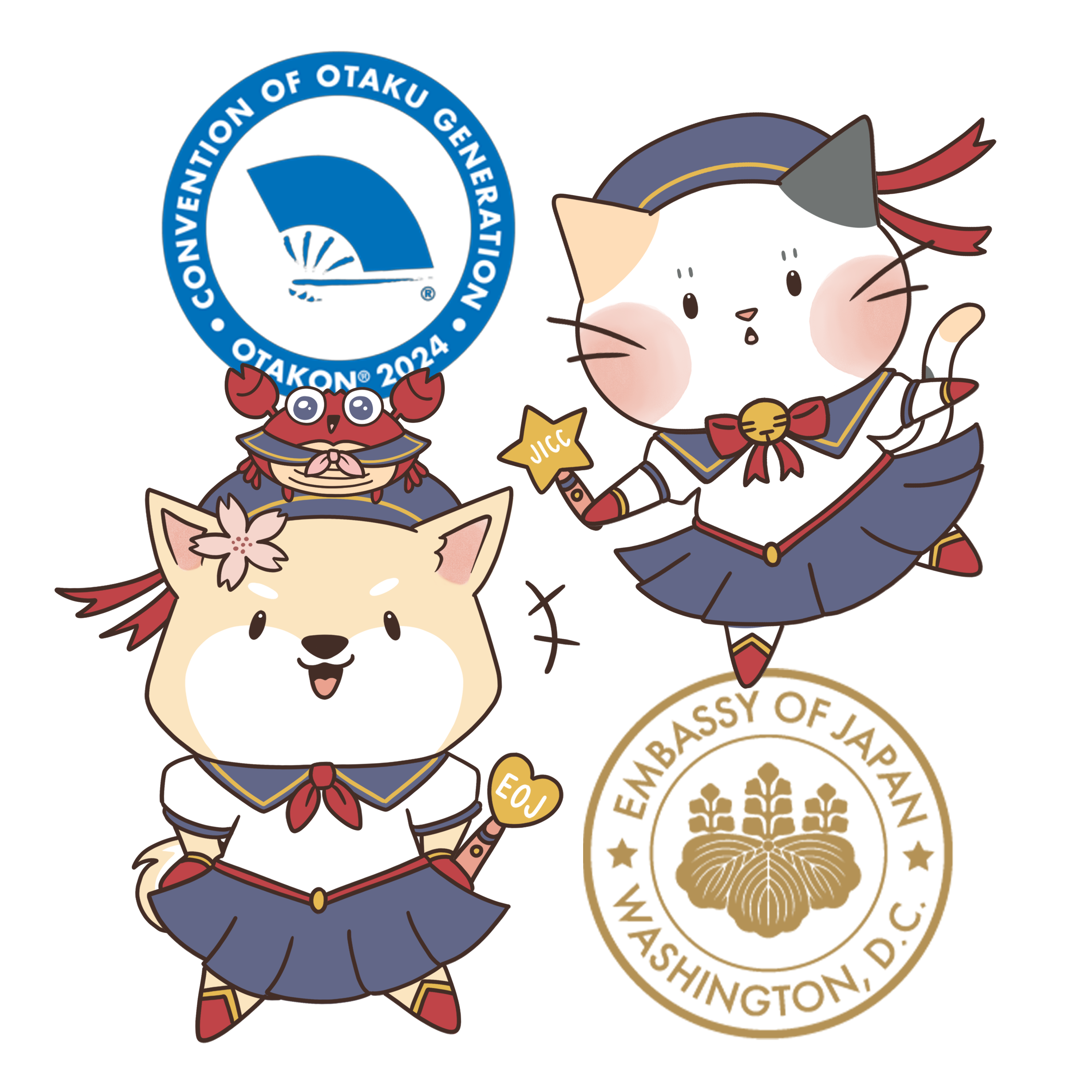 Embassy of Japan sticker image for Otakon 2024