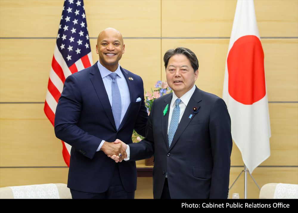 (画像) ムーア米国メリーランド州知事一行による林内閣官房長官表敬（令和7年4月15日）