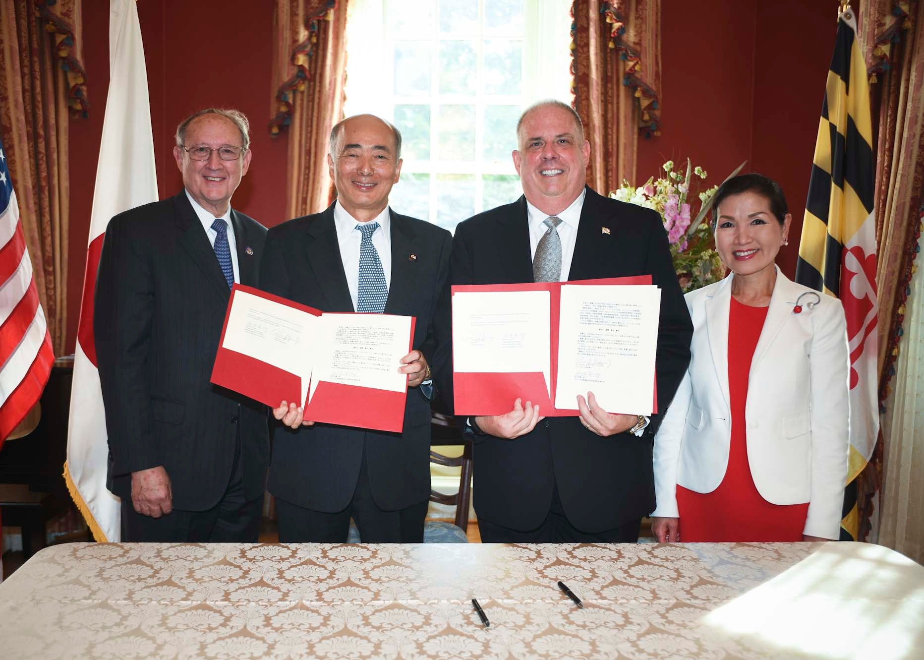 The Signing of the Memorandum of Cooperation on Economic and Trade Relations between the Government of Japan and the State of Maryland